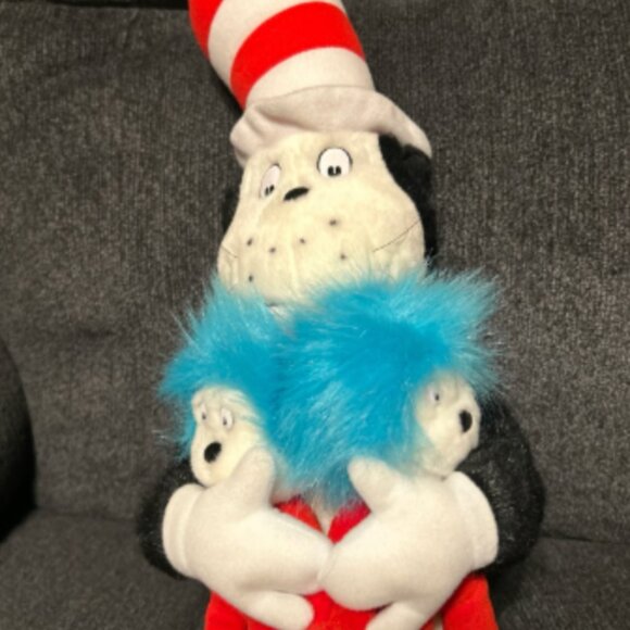 Universal Cat in the Hat Thing 1 Thing 2 Plush Doll Set 24” SEE NOTES - Picture 1 of 4